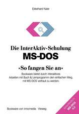 Die InterAktiv-Schulung MS-DOS »So fangen Sie an«: Bookware bietet durch interaktives Arbeiten mit Buch & Lernprogramm den einfachen Weg, mit MS-DOS vertraut zu werden