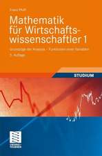 Mathematik für Wirtschaftswissenschaftler 1: Grundzüge der Analysis - Funktionen einer Variablen