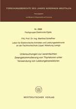 Untersuchungen zur vereinfachten Zwangskommutierung von Thyristoren unter Verwendung von Leistungstransistoren