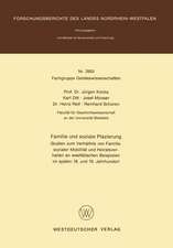 Familie und soziale Plazierung: Studien zum Verhältnis von Familie, sozialer Mobilität und Heiratsverhalten an westfälischen Beispielen im späten 18. und 19. Jahrhundert