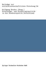 Forschungs- und Technologiepolitik in der Bundesrepublik Deutschland