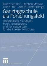 Ganztagsschule als Forschungsfeld: Theoretische Klärungen, Forschungsdesigns und Konsequenzen für die Praxisentwicklung