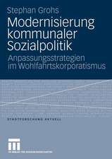 Modernisierung kommunaler Sozialpolitik: Anpassungsstrategien im Wohlfahrtskorporatismus