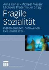 Fragile Sozialität: Inszenierungen, Sinnwelten, Existenzbastler