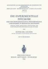 Die Experimentelle Psychose: Ihre Psychopharmakologie, Phänomenologie und Dynamik in Beziehung zur Person. Versuch Einer Konditonal-Genetischen und Funktionalen Psychopathologie der Psychose