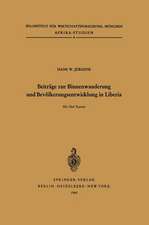 Beiträge zur Binnenwanderung und Bevölkerungsentwicklung in Liberia