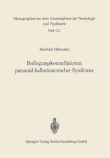 Bedingungskonstellationen paranoid-halluzinatorischer Syndrome: Zugleich ein methodischer Beitrag zur Untersuchung psychopathologisch-elektrencephalographischer Korrelationen