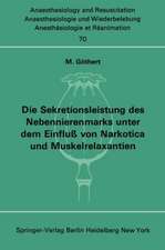 Die Sekretionsleistung des Nebennierenmarks unter dem Einfluß vonNarkotica und Muskelrelaxantien