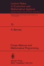 Cones, Matrices and Mathematical Programming