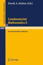 Combinatorial Mathematics II: Proceedings of the Second Australian Conference