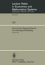 Environment, Regional Science and Interregional Modeling: Proceedings of the International Conference on Regional Science, Energy and Environment II, Louvain, May 1975