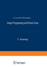 Integer Programming and Related Areas: A Classified Bibliography