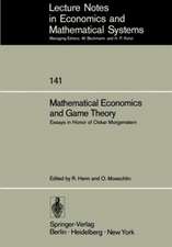 Mathematical Economics and Game Theory: Essays in Honor of Oskar Morgenstern