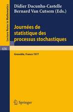 Journees de Statistique des Processus Stochastiques: Proceedings, Grenoble, juin 1977