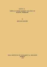 Lectures on Topics in Finite Element Solution of Elliptic Problems