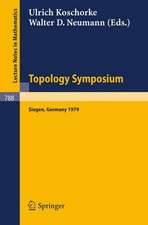 Topology Symposium Siegen 1979: Proceedings of a Symposium Held at the University of Siegen, June 14-19, 1979