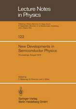 New Developments in Semiconductor Physics: Proceedings of the International Summer School Held in Szeged, Hungary, July 1 – 6, 1979