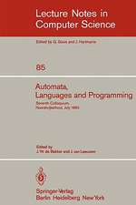 Automata, Languages and Programming: Seventh Colloquium, Noordwijkerhout, The Netherlands, July 14-18, 1980. Proceedings