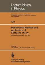 Mathematical Methods and Applications of Scattering Theory: Proceedings of a Conference Held at Catholic University Washington, D. C., May 21 – 25, 1979