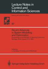 Recent Advances in System Modelling and Optimization: Proceedings of the IFIP-WG 7/1 Working Conference, Santiago, Chile, August 27–31, 1984