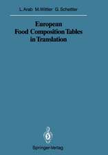 European Food Composition Tables in Translation