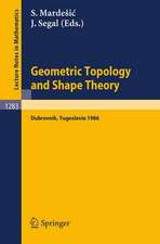 Geometric Topology and Shape Theory: Proceedings of a Conference held in Dubrovnik, Yugoslavia, September 29 - October 10, 1986