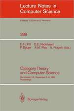 Category Theory and Computer Science: Edinburgh, UK, September 7-9, 1987. Proceedings