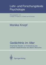 Gedächtnis im Alter: Empirische Studien zur Entwicklung des verbalen Gedächtnisses bei älteren Menschen