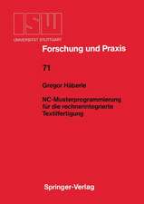 NC-Musterprogrammierung für die rechnerintegrierte Textilfertigung