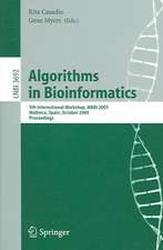 Algorithms in Bioinformatics: 5th International Workshop, WABI 2005, Mallorca, Spain, October 3-6, 2005, Proceedings