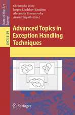 Advanced Topics in Exception Handling Techniques