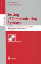 Testing of Communicating Systems: 15th IFIP International Conference, TestCom 2003, Sophia Antipolis, France, May 26-28, 2003, Proceedings