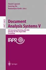 Document Analysis Systems V: 5th International Workshop, DAS 2002, Princeton, NJ, USA, August 19-21, 2002. Proceedings