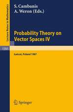 Probability Theory on Vector Spaces IV: Proceedings of a Conference, held in Lancut, Poland, June 10-17, 1987