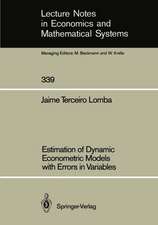 Estimation of Dynamic Econometric Models with Errors in Variables