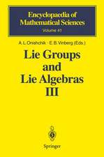 Lie Groups and Lie Algebras III