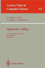 Algebraic Coding: First French-Israeli Workshop, Paris, France, July 19 - 21, 1993. Proceedings