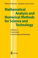 Mathematical Analysis and Numerical Methods for Science and Technology: Volume 2 Functional and Variational Methods