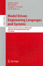 Model Driven Engineering Languages and Systems: 10th International Conference, MoDELS 2007, Nashville, USA, September 30 - October 5, 2007, Proceedings