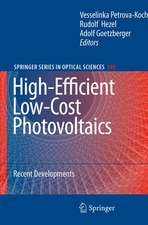 High-Efficient Low-Cost Photovoltaics: Recent Developments