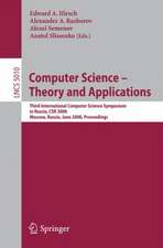 Computer Science - Theory and Applications: Third International Computer Science Symposium in Russia, CSR 2008, Moscow, Russia, June 7-12, 2008, Proceedings