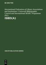 ISBD(A): International standard bibliographic description for older monographic publications (Antiquarian)