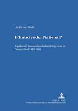 Ethnisch Oder National?