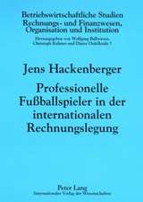 Professionelle Fussballspieler in Der Internationalen Rechnungslegung