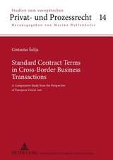 Standard Contract Terms in Cross-Border Business Transactions