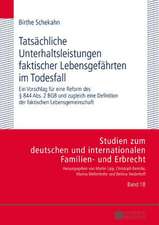 Tatsaechliche Unterhaltsleistungen Faktischer Lebensgefaehrten Im Todesfall: Ein Vorschlag Fuer Eine Reform Des 844 ABS. 2 Bgb Und Zugleich Eine Defin