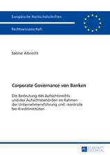 Corporate Governance von Banken