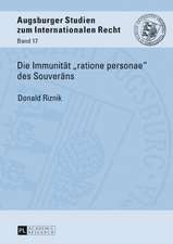 Die Immunität «ratione personae» des Souveräns