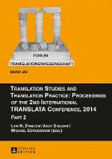 Translation Studies and Translation Practice