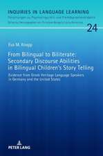 From Bilingual to Biliterate: Secondary Discourse Abilities in Bilingual Children's Story Telling